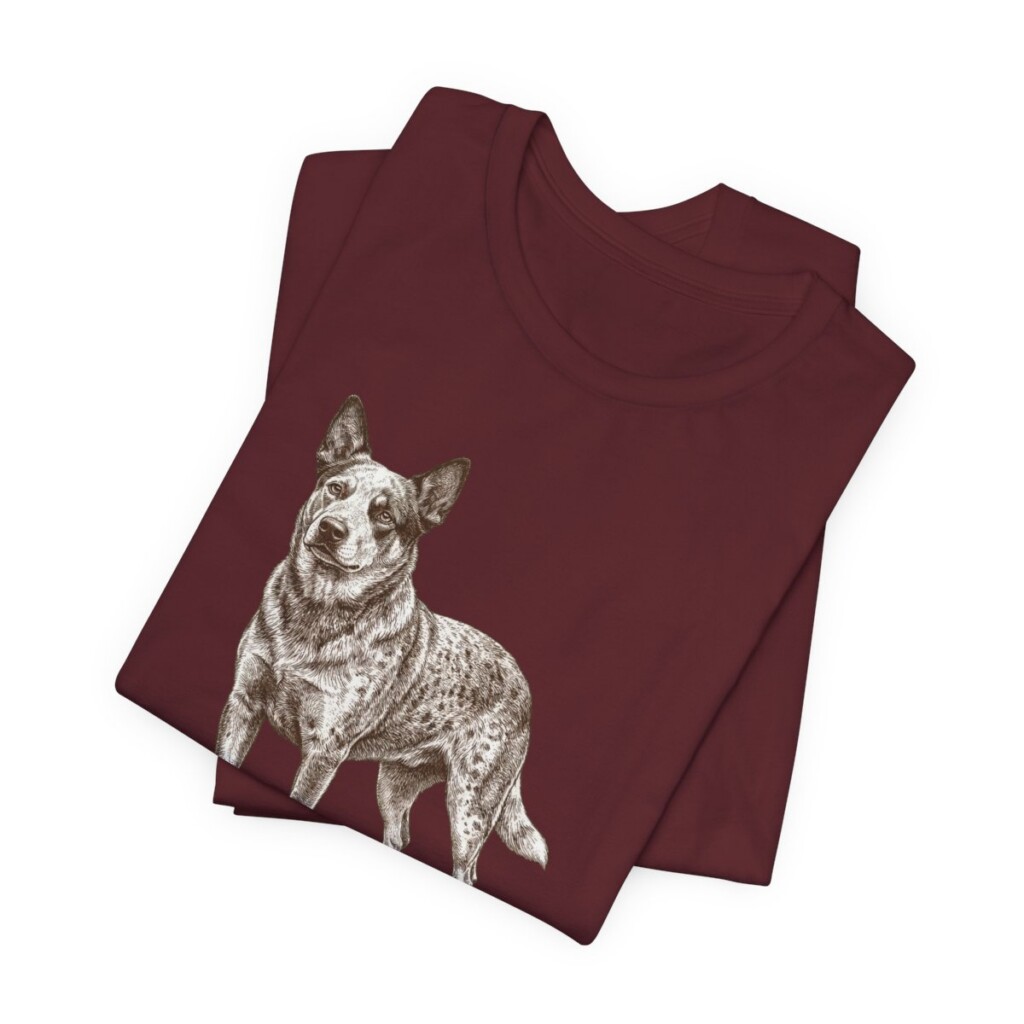 Australian Cattle Dog Humor Shirt, Vintage Dog Sketch Tee, Dog Humor Gift