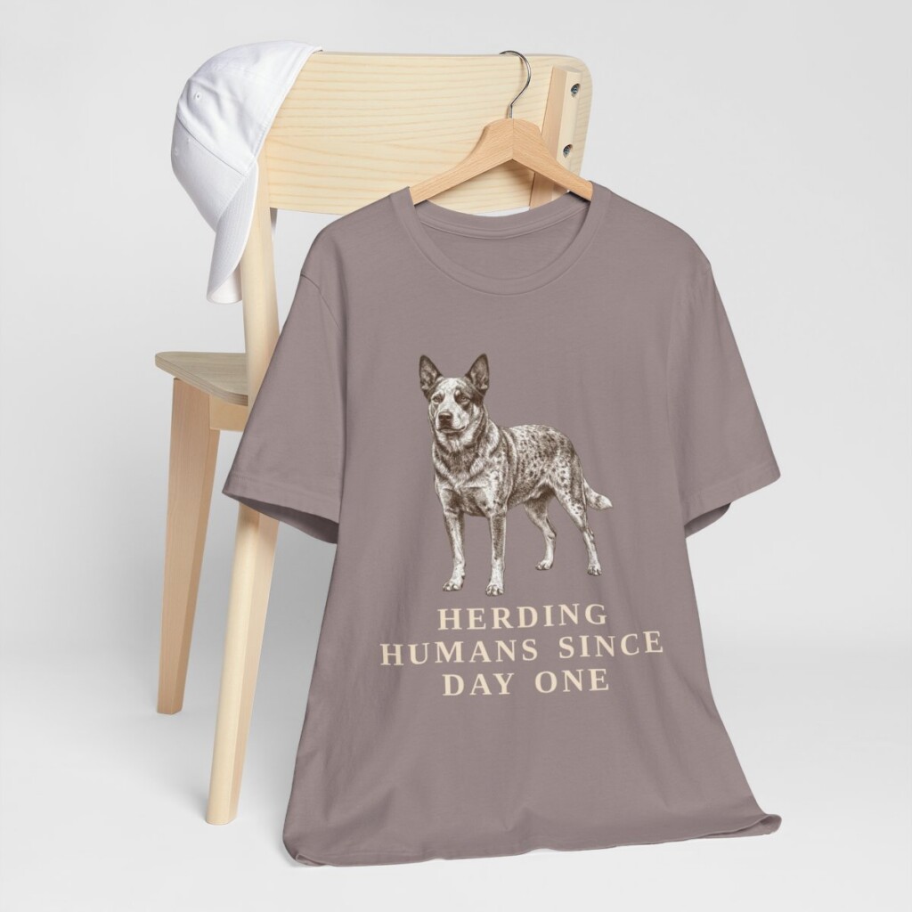 Australian Cattle Dog Humor Shirt, Vintage Dog Sketch Tee, Dog Humor Gift