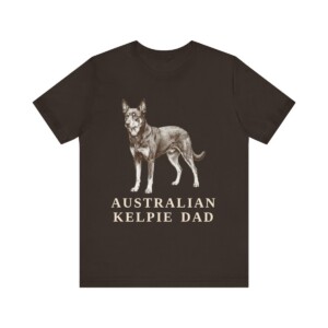 Australian Kelpie Dad Shirt, Vintage Dog Sketch Tee, Dog Dad Gift