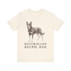 Australian Kelpie Dad Shirt, Vintage Dog Sketch Tee, Dog Dad Gift
