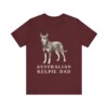 Australian Kelpie Dad Shirt, Vintage Dog Sketch Tee, Dog Dad Gift