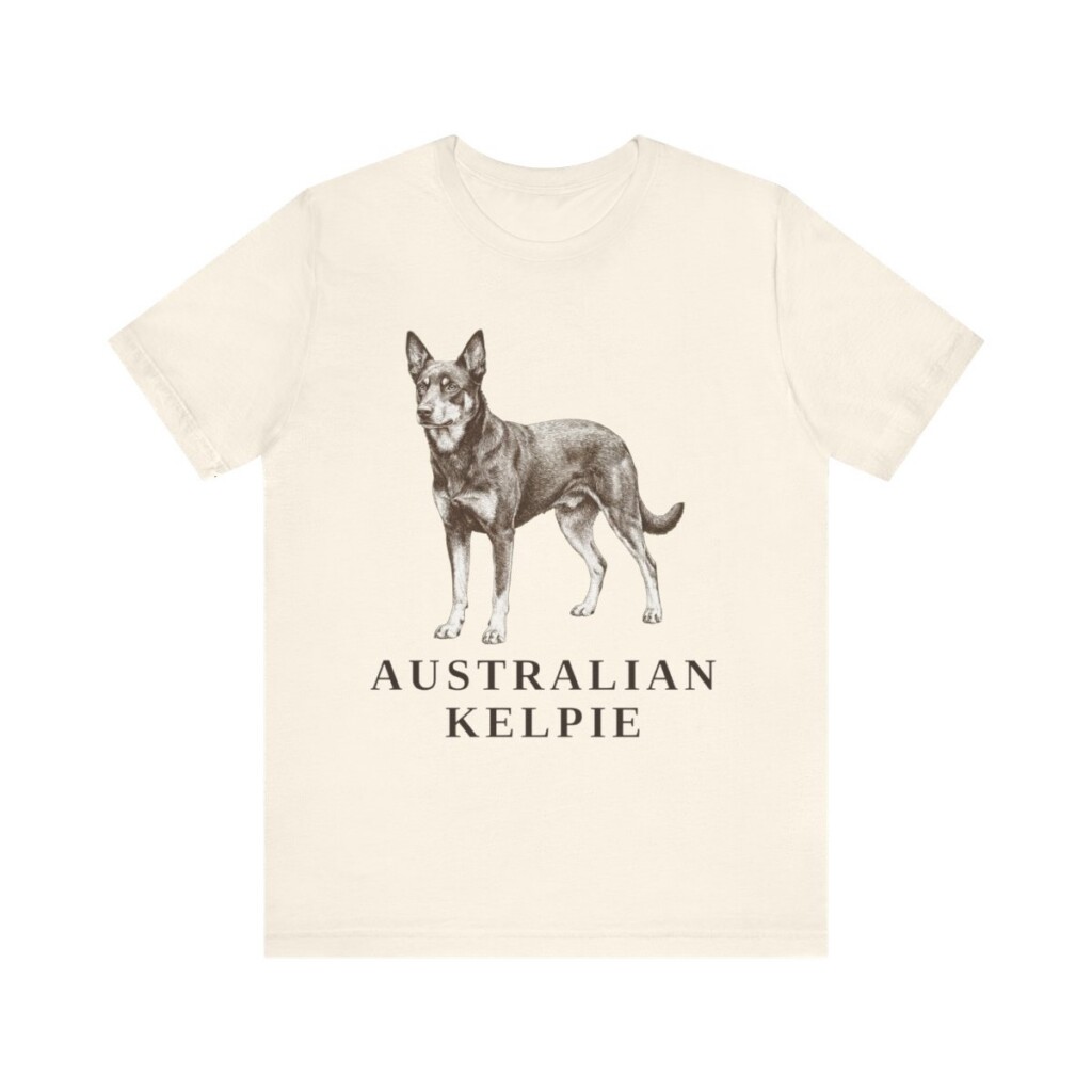 Australian Kelpie Lover Shirt, Vintage Dog Sketch Tee, Dog Lover Gift Australian Kelpie Lover Shirt, Vintage Dog Sketch Tee, Dog Lover Gift