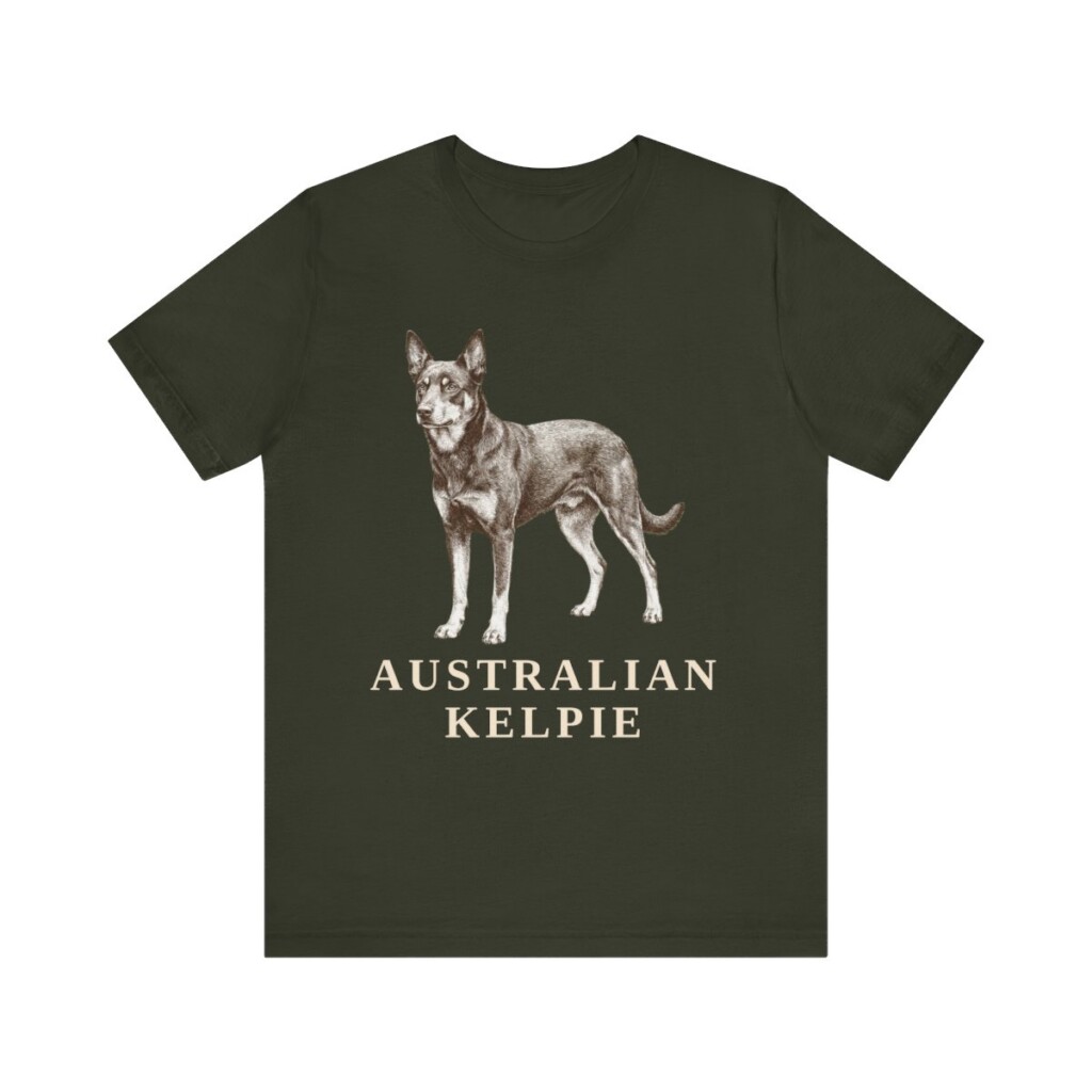 Australian Kelpie Lover Shirt, Vintage Dog Sketch Tee, Dog Lover Gift Australian Kelpie Lover Shirt, Vintage Dog Sketch Tee, Dog Lover Gift