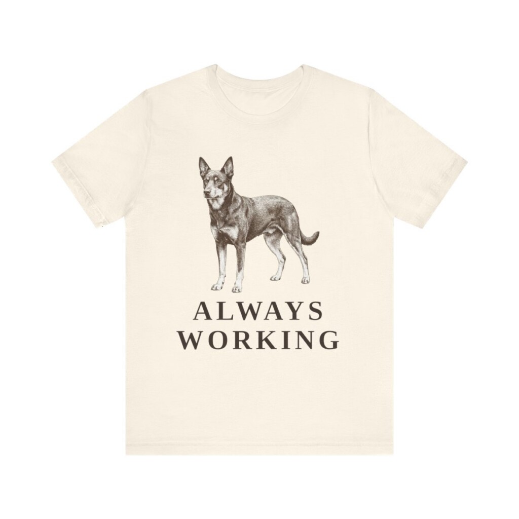 Australian Kelpie Humor Shirt, Vintage Dog Sketch Tee, Dog Humor Gift
