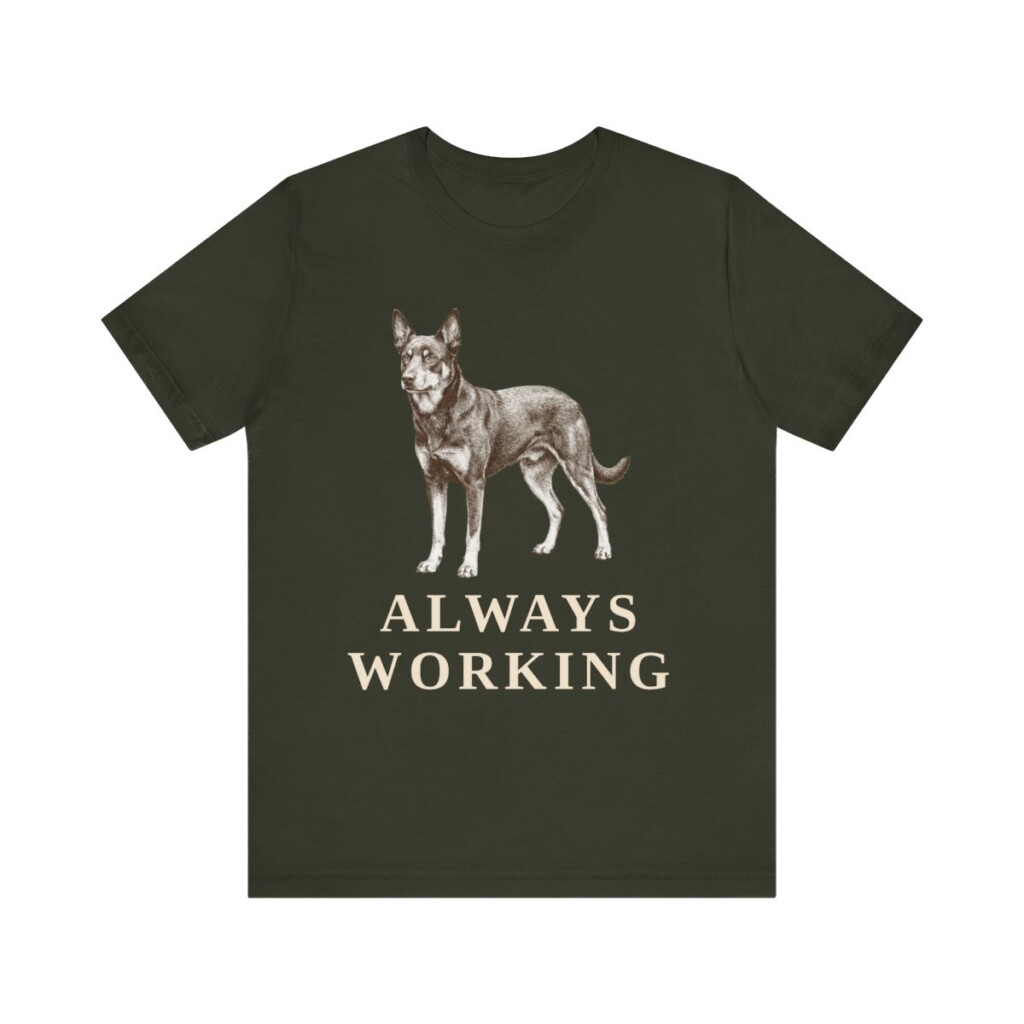 Australian Kelpie Humor Shirt, Vintage Dog Sketch Tee, Dog Humor Gift
