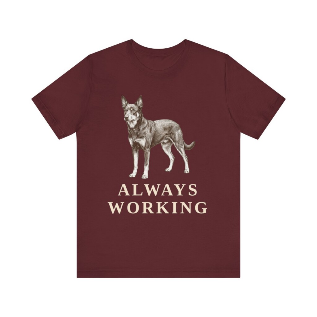 Australian Kelpie Humor Shirt, Vintage Dog Sketch Tee, Dog Humor Gift