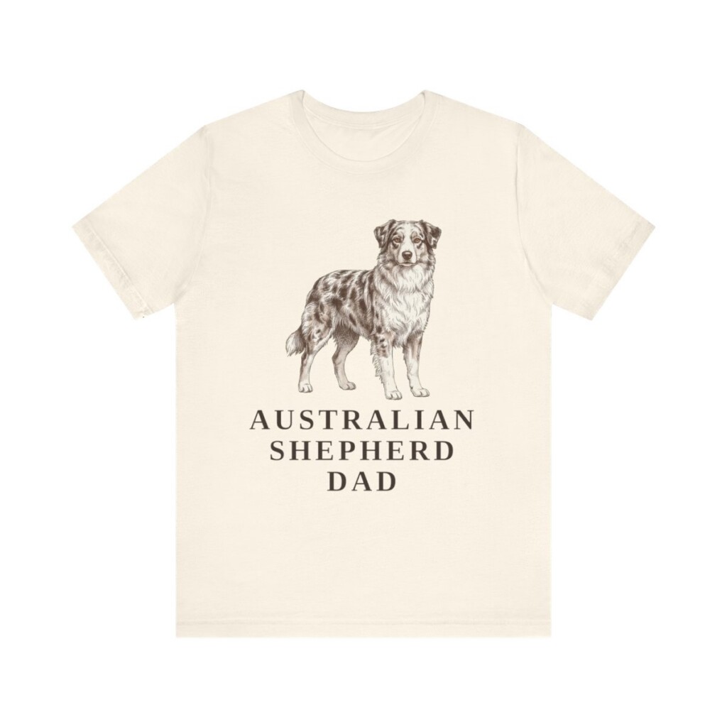 Australian Shepherd Dad Shirt, Vintage Dog Sketch Tee, Dog Dad Gift Australian Shepherd Dad Shirt, Vintage Dog Sketch Tee, Dog Dad Gift