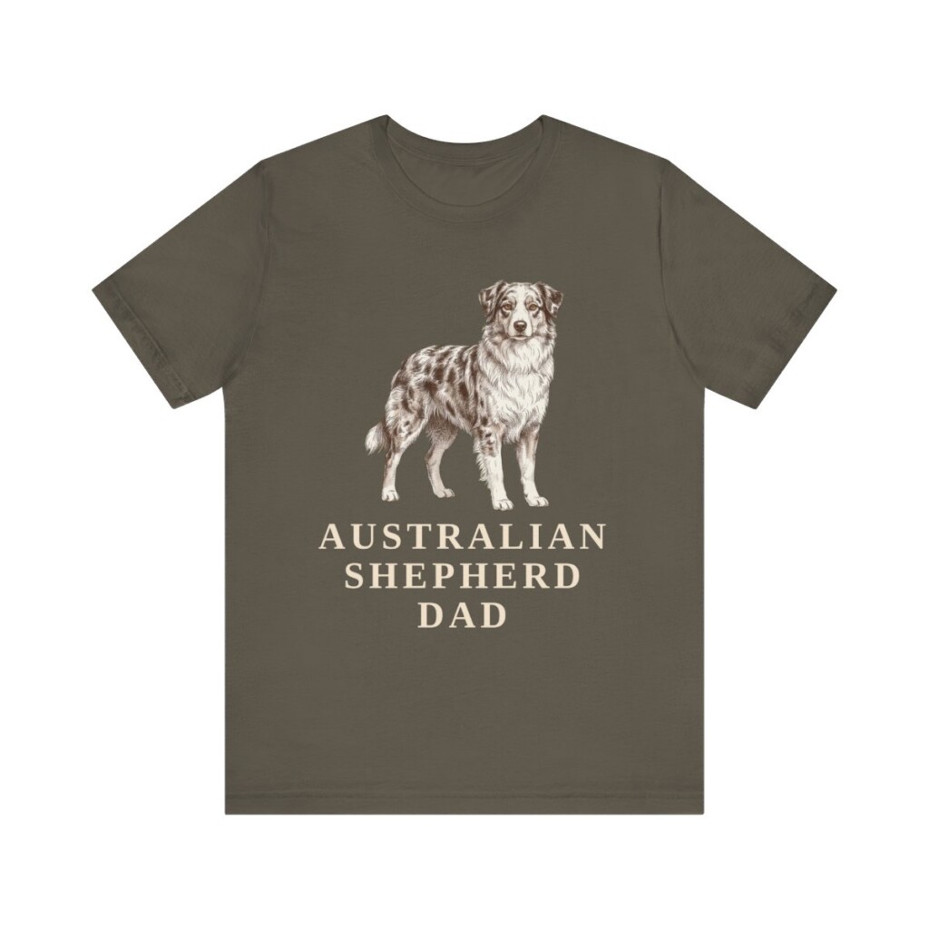 Australian Shepherd Dad Shirt, Vintage Dog Sketch Tee, Dog Dad Gift Australian Shepherd Dad Shirt, Vintage Dog Sketch Tee, Dog Dad Gift