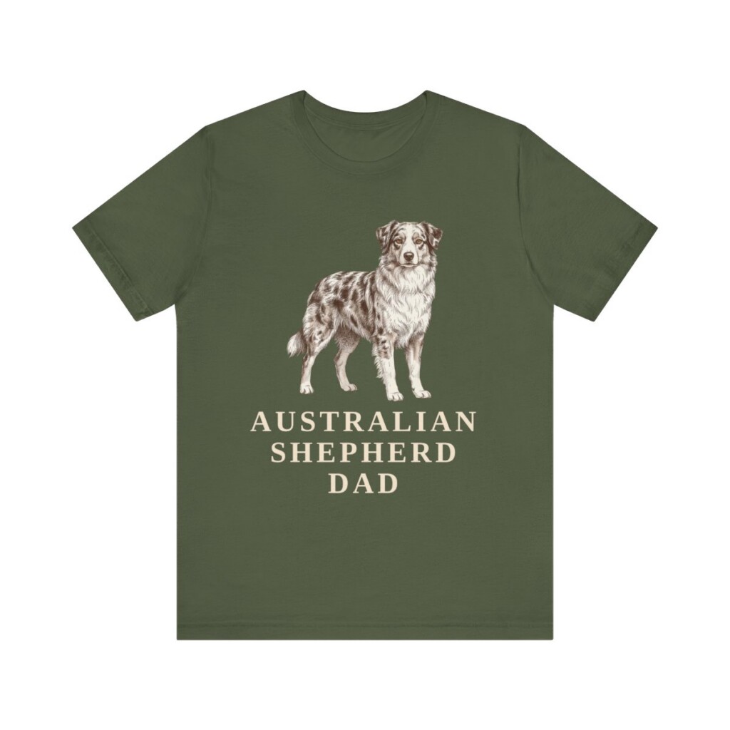 Australian Shepherd Dad Shirt, Vintage Dog Sketch Tee, Dog Dad Gift Australian Shepherd Dad Shirt, Vintage Dog Sketch Tee, Dog Dad Gift