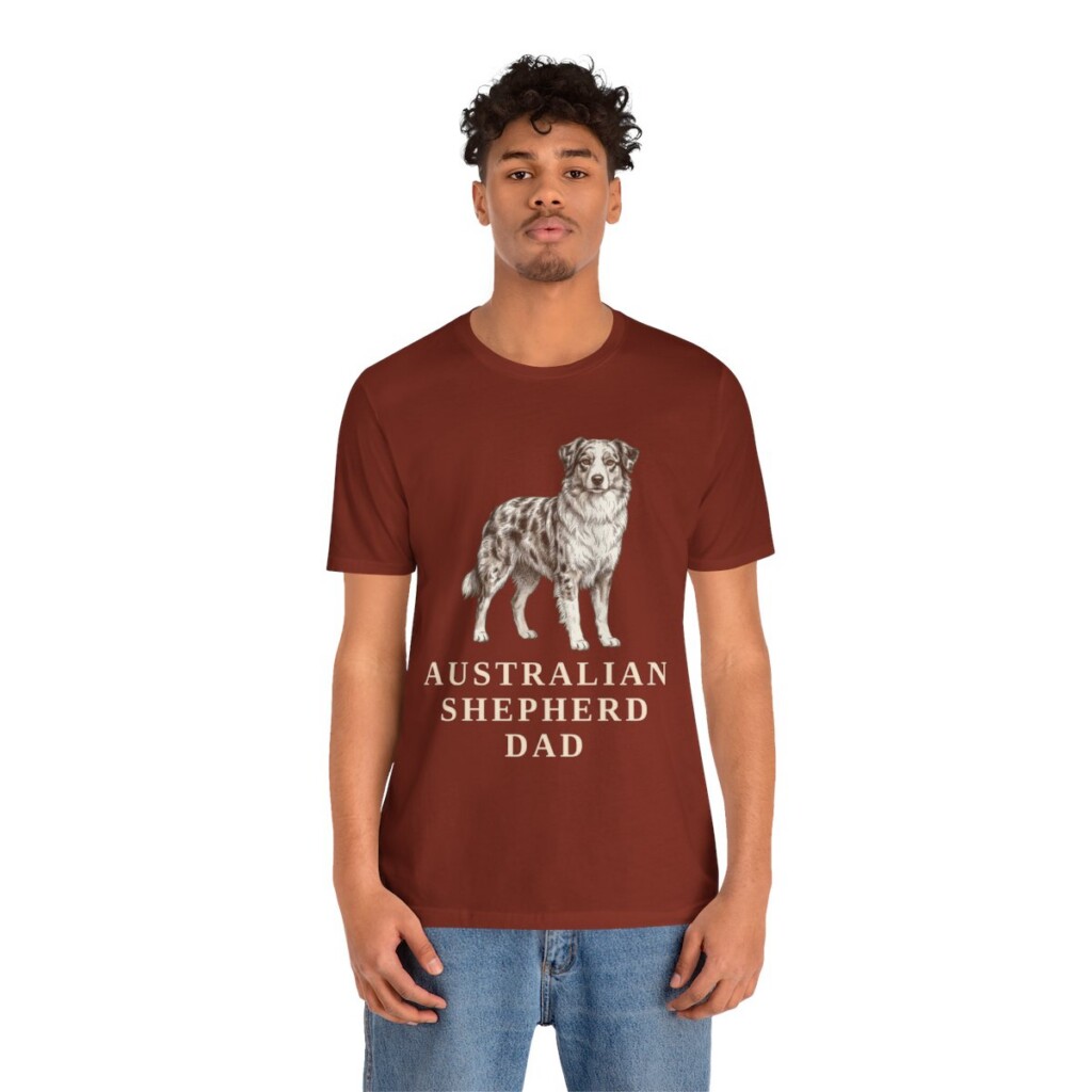 Australian Shepherd Dad Shirt, Vintage Dog Sketch Tee, Dog Dad Gift Australian Shepherd Dad Shirt, Vintage Dog Sketch Tee, Dog Dad Gift