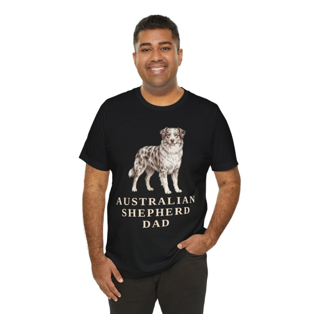 Australian Shepherd Dad Shirt, Vintage Dog Sketch Tee, Dog Dad Gift Australian Shepherd Dad Shirt, Vintage Dog Sketch Tee, Dog Dad Gift
