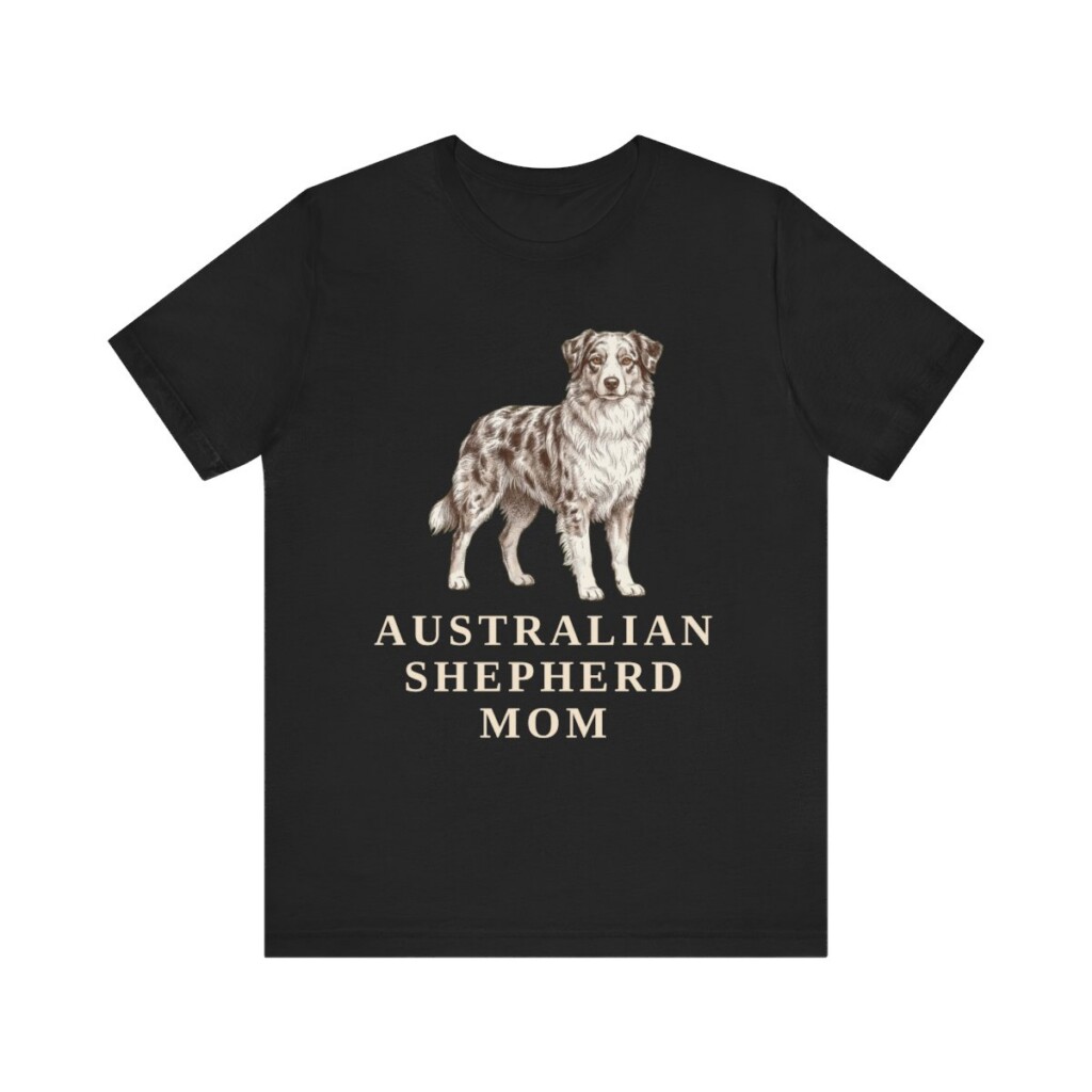 Australian Shepherd Mom Shirt, Vintage Dog Sketch Tee, Dog Mom Gift