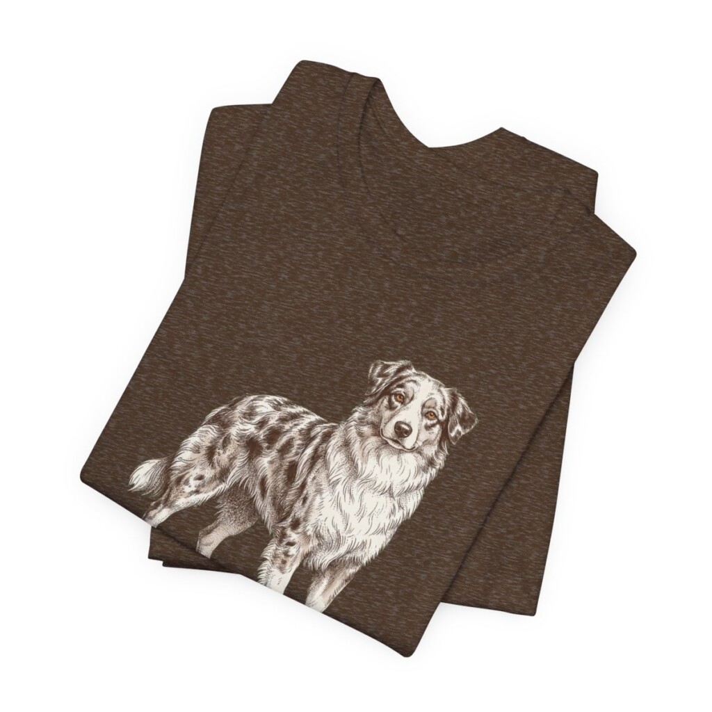 Australian Shepherd Mom Shirt, Vintage Dog Sketch Tee, Dog Mom Gift