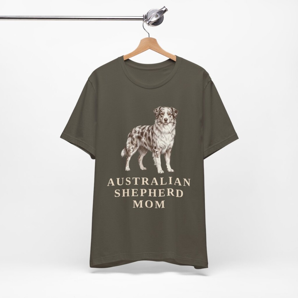 Australian Shepherd Mom Shirt, Vintage Dog Sketch Tee, Dog Mom Gift