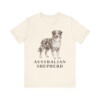 Australian Shepherd Lover Shirt, Vintage Dog Sketch Tee, Dog Lover Gift Australian Shepherd Lover Shirt, Vintage Dog Sketch Tee, Dog Lover Gift