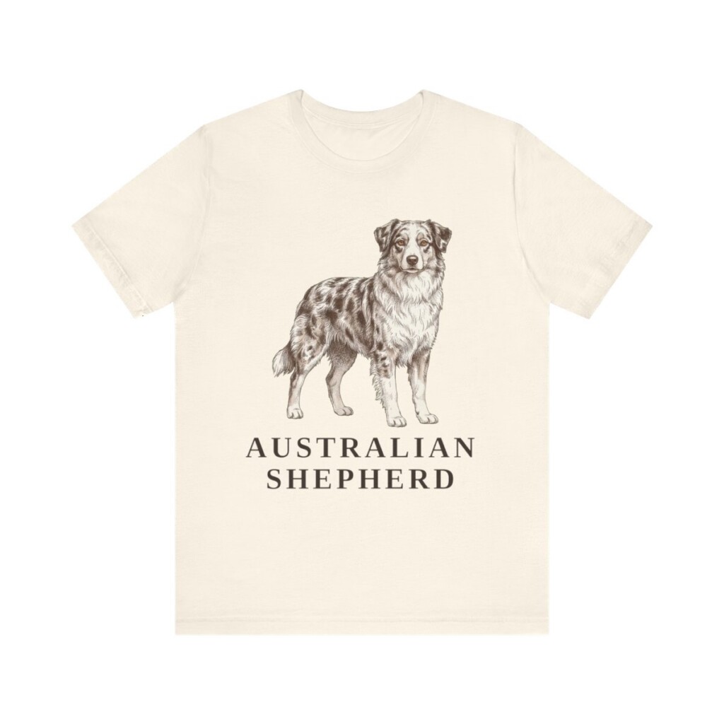 Australian Shepherd Lover Shirt, Vintage Dog Sketch Tee, Dog Lover Gift Australian Shepherd Lover Shirt, Vintage Dog Sketch Tee, Dog Lover Gift