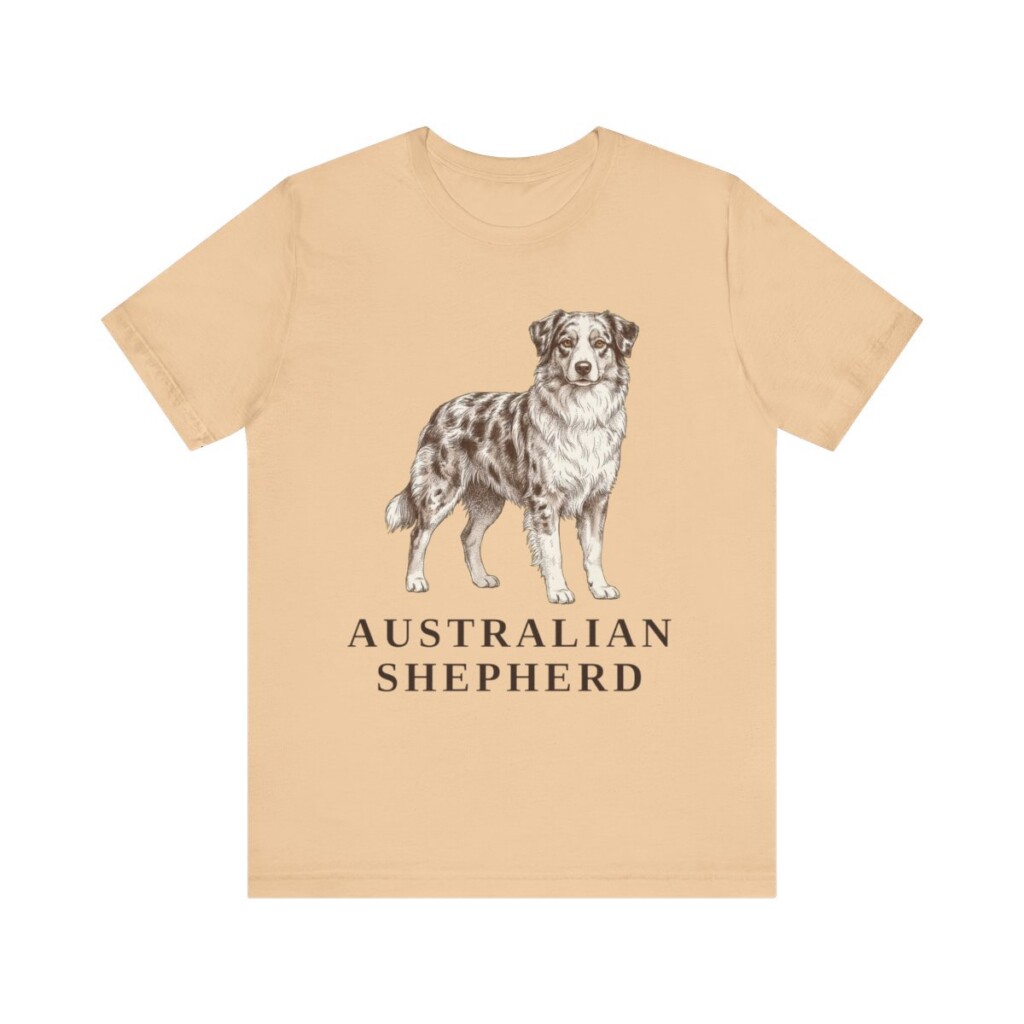 Australian Shepherd Lover Shirt, Vintage Dog Sketch Tee, Dog Lover Gift Australian Shepherd Lover Shirt, Vintage Dog Sketch Tee, Dog Lover Gift
