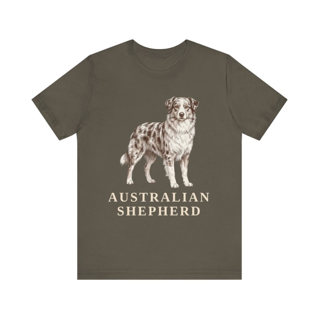 Australian Shepherd Lover Shirt, Vintage Dog Sketch Tee, Dog Lover Gift Australian Shepherd Lover Shirt, Vintage Dog Sketch Tee, Dog Lover Gift