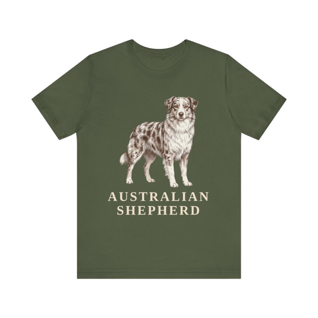 Australian Shepherd Lover Shirt, Vintage Dog Sketch Tee, Dog Lover Gift Australian Shepherd Lover Shirt, Vintage Dog Sketch Tee, Dog Lover Gift