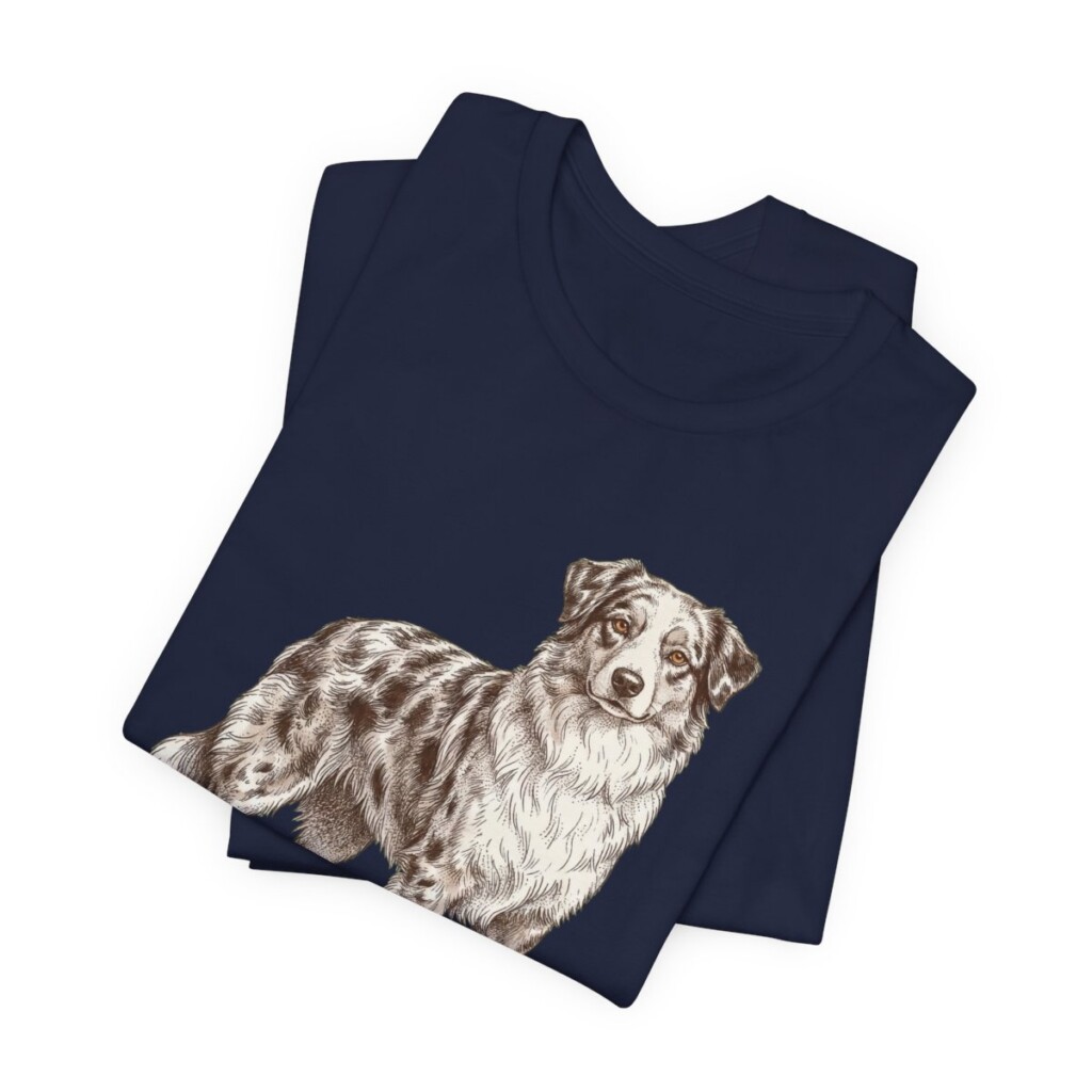 Australian Shepherd Lover Shirt, Vintage Dog Sketch Tee, Dog Lover Gift Australian Shepherd Lover Shirt, Vintage Dog Sketch Tee, Dog Lover Gift