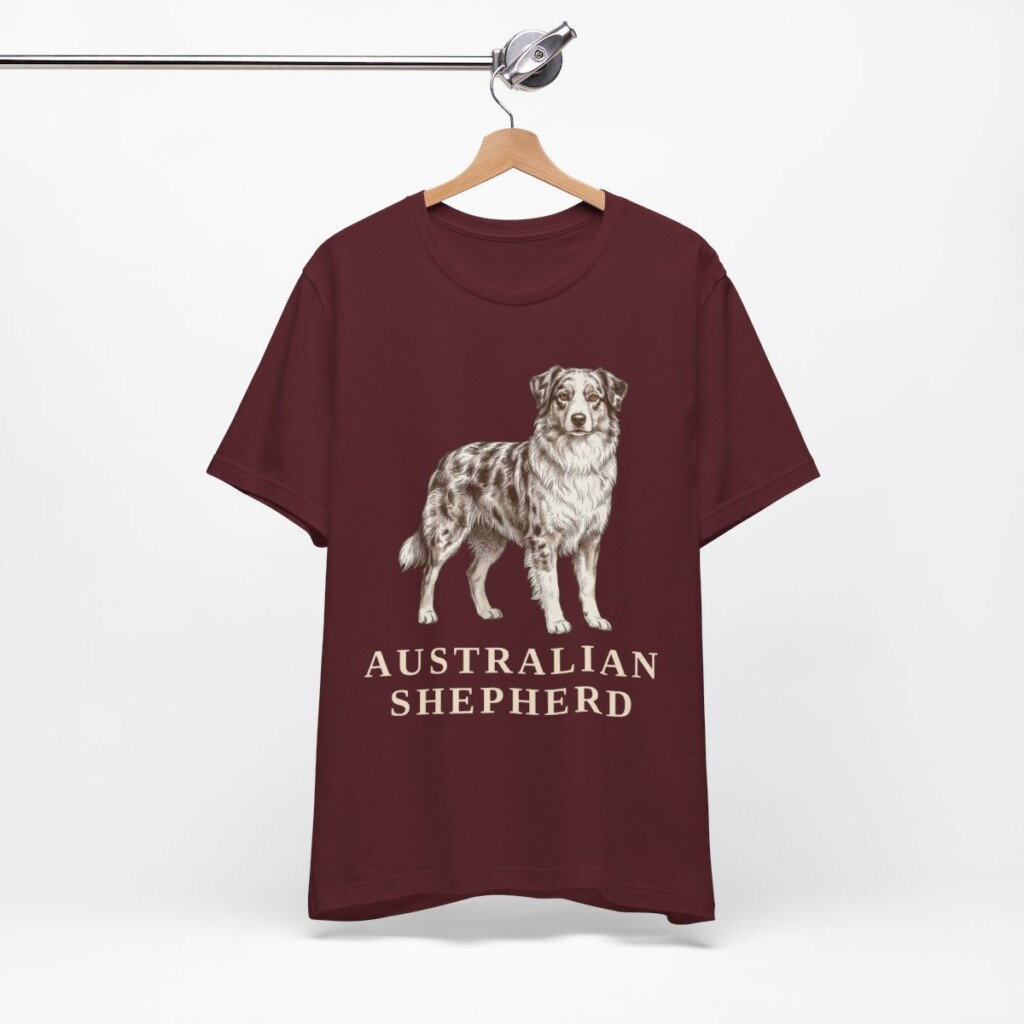 Australian Shepherd Lover Shirt, Vintage Dog Sketch Tee, Dog Lover Gift Australian Shepherd Lover Shirt, Vintage Dog Sketch Tee, Dog Lover Gift