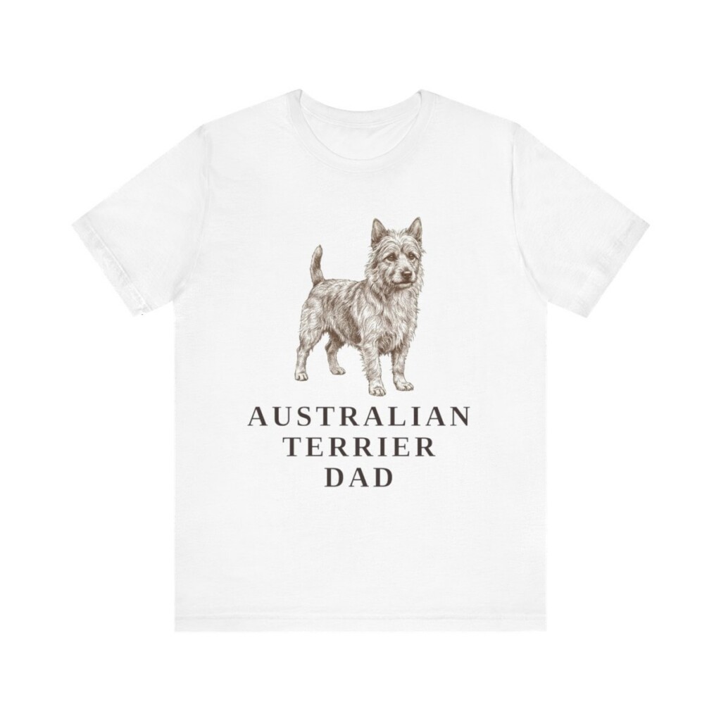 Australian Terrier Dad Shirt, Vintage Dog Sketch Tee, Dog Dad Gift