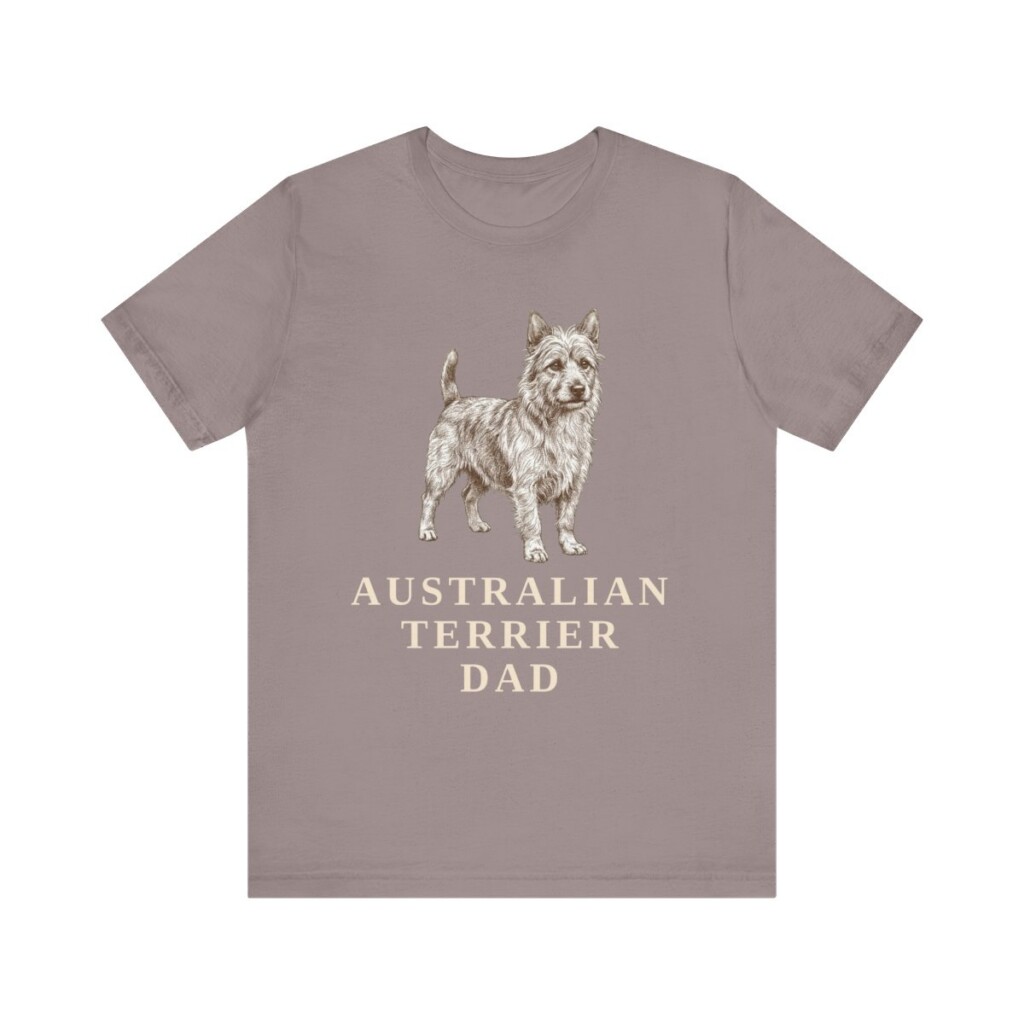 Australian Terrier Dad Shirt, Vintage Dog Sketch Tee, Dog Dad Gift