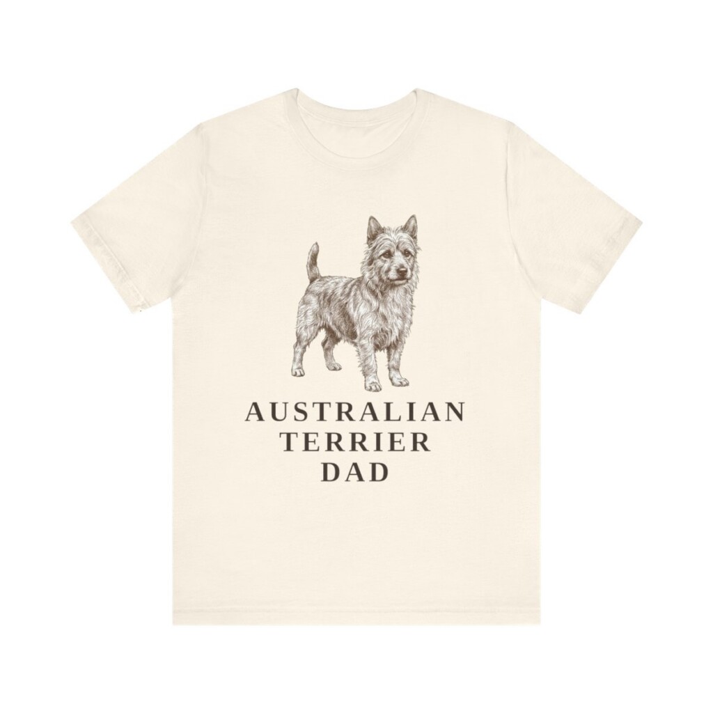 Australian Terrier Dad Shirt, Vintage Dog Sketch Tee, Dog Dad Gift