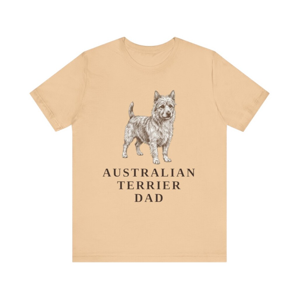 Australian Terrier Dad Shirt, Vintage Dog Sketch Tee, Dog Dad Gift