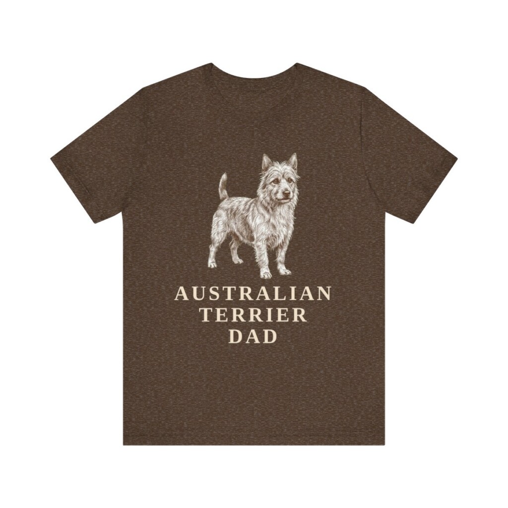 Australian Terrier Dad Shirt, Vintage Dog Sketch Tee, Dog Dad Gift
