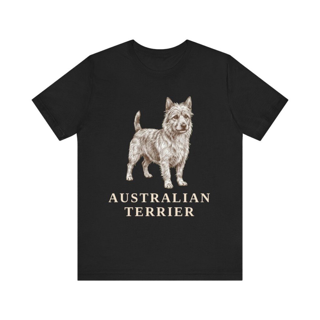Australian Terrier Lover Shirt, Vintage Dog Sketch Tee, Dog Lover Gift