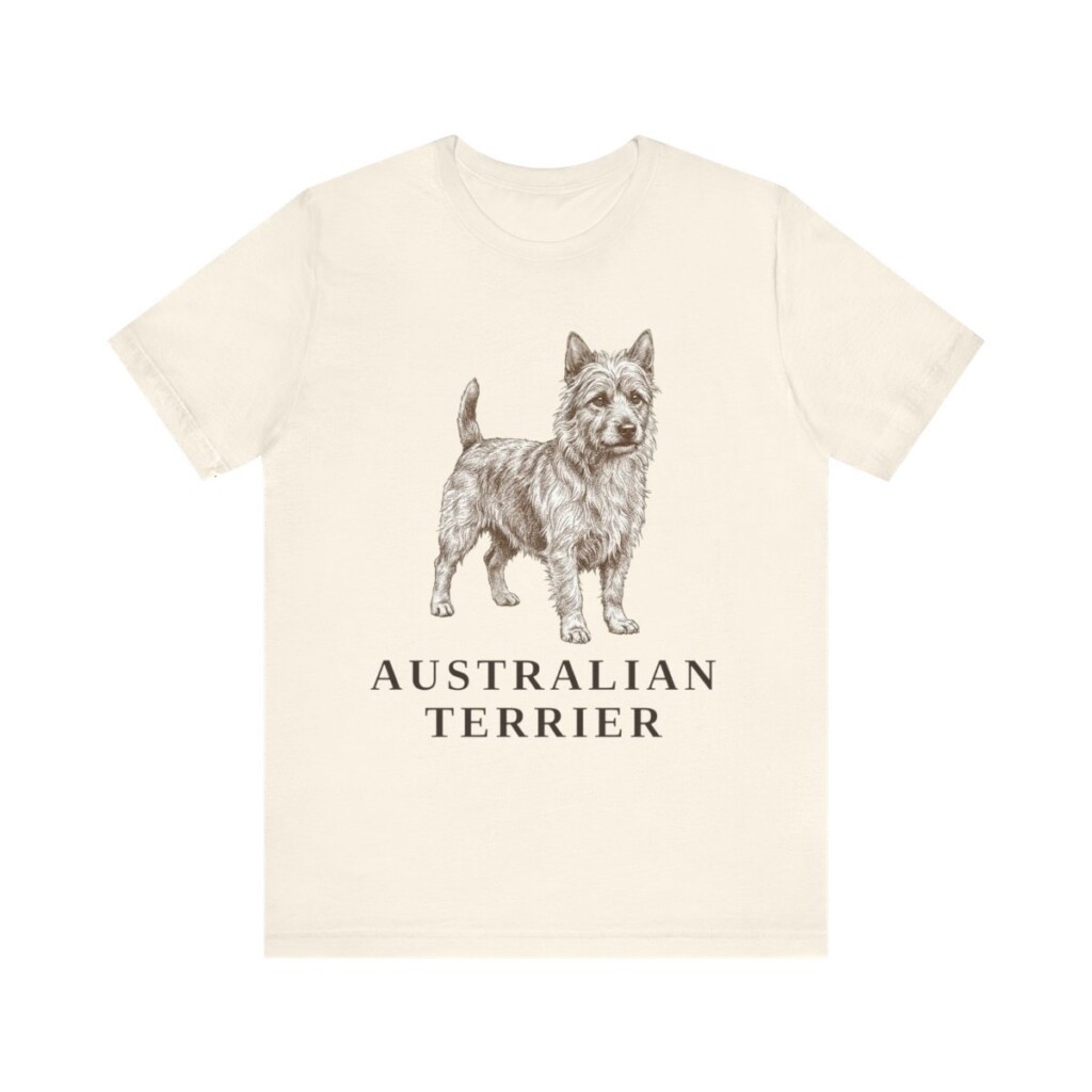 Australian Terrier Lover Shirt, Vintage Dog Sketch Tee, Dog Lover Gift