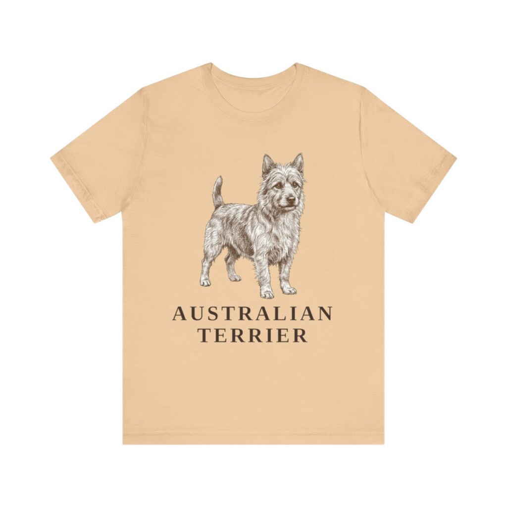 Australian Terrier Lover Shirt, Vintage Dog Sketch Tee, Dog Lover Gift