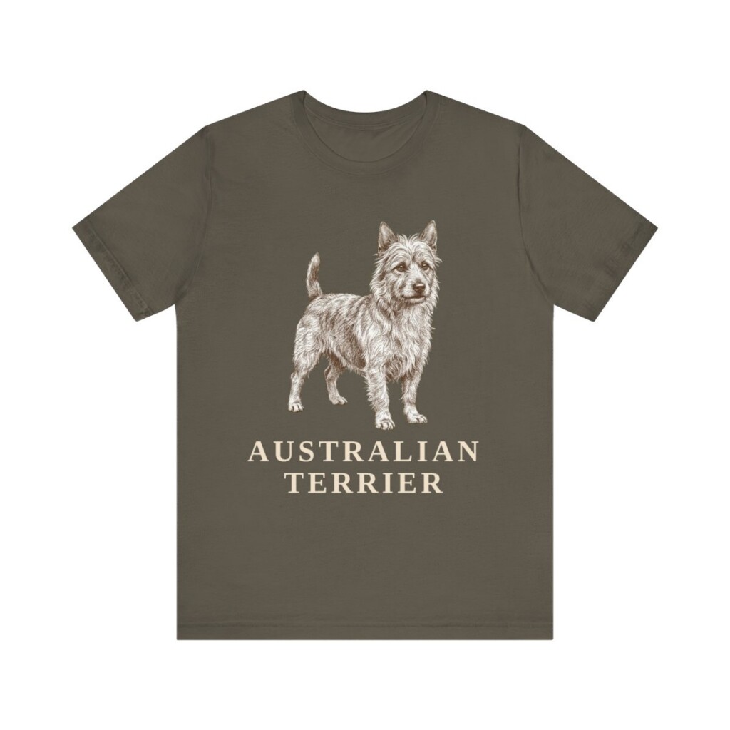 Australian Terrier Lover Shirt, Vintage Dog Sketch Tee, Dog Lover Gift