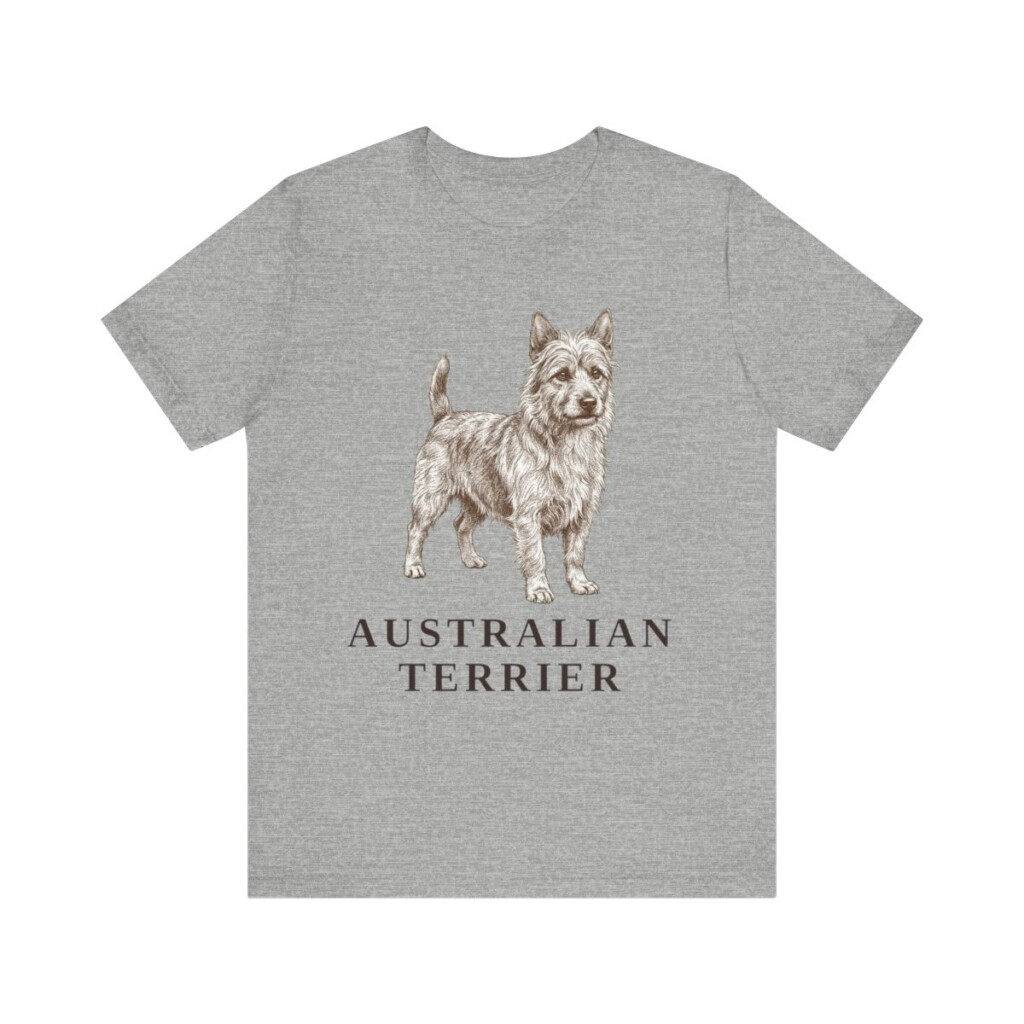 Australian Terrier Lover Shirt, Vintage Dog Sketch Tee, Dog Lover Gift