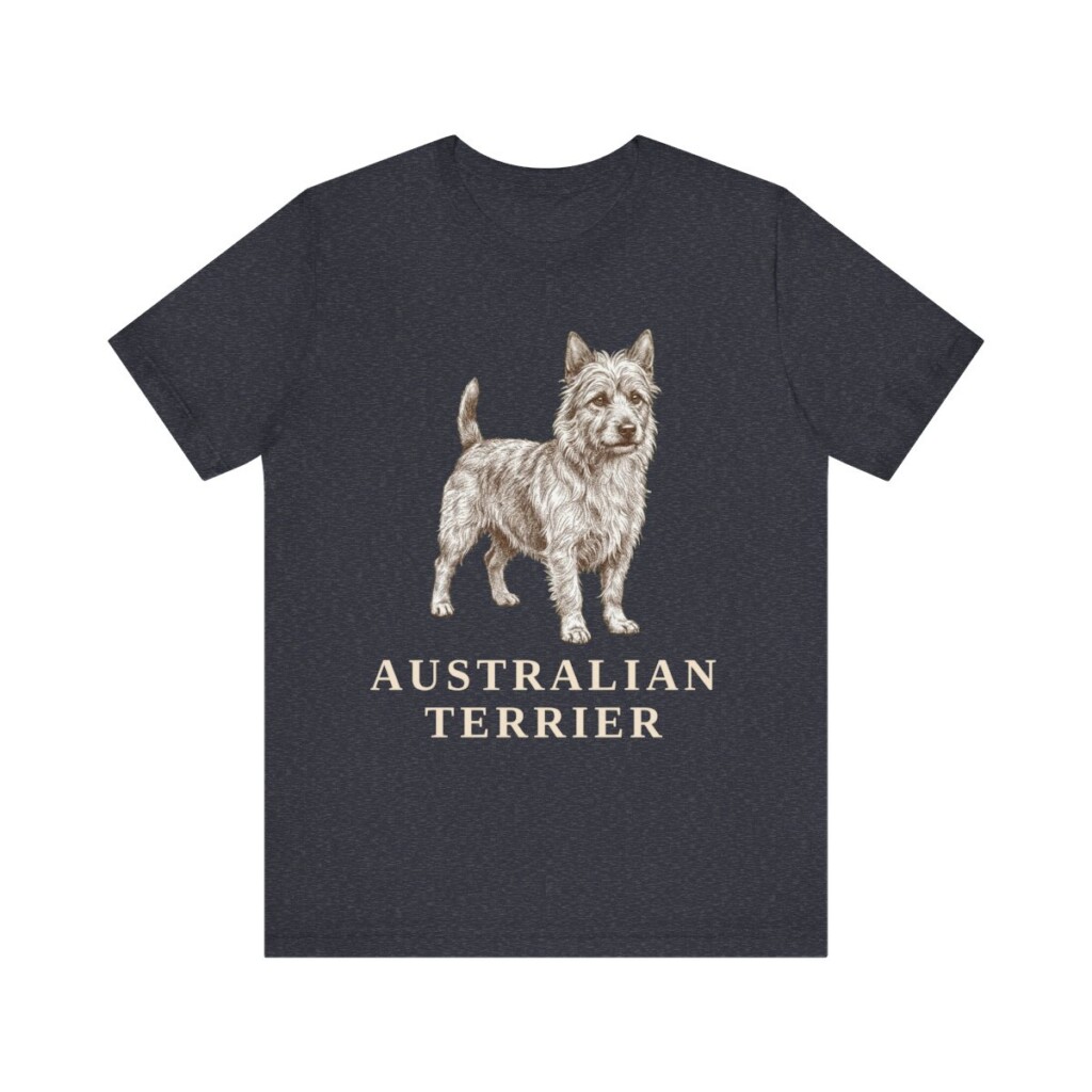 Australian Terrier Lover Shirt, Vintage Dog Sketch Tee, Dog Lover Gift