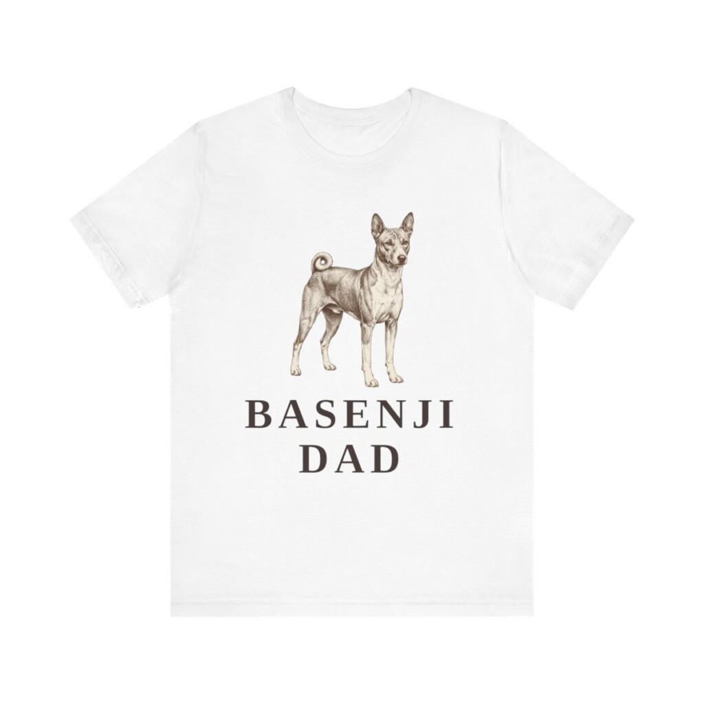 Basenji Dad Shirt, Vintage Dog Sketch Tee, Dog Dad Gift