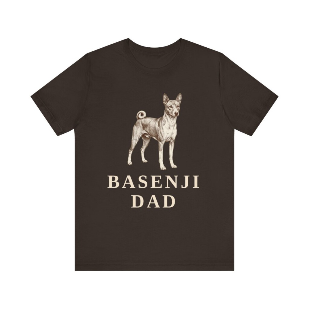 Basenji Dad Shirt, Vintage Dog Sketch Tee, Dog Dad Gift
