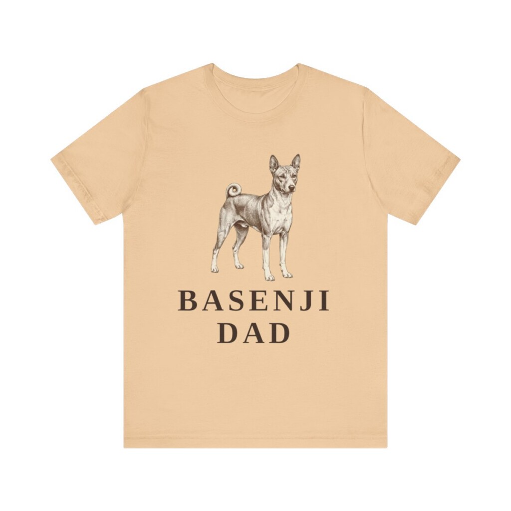 Basenji Dad Shirt, Vintage Dog Sketch Tee, Dog Dad Gift