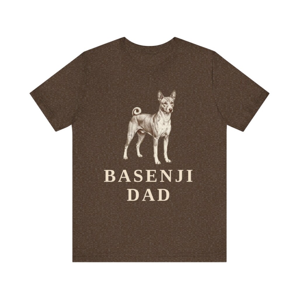 Basenji Dad Shirt, Vintage Dog Sketch Tee, Dog Dad Gift