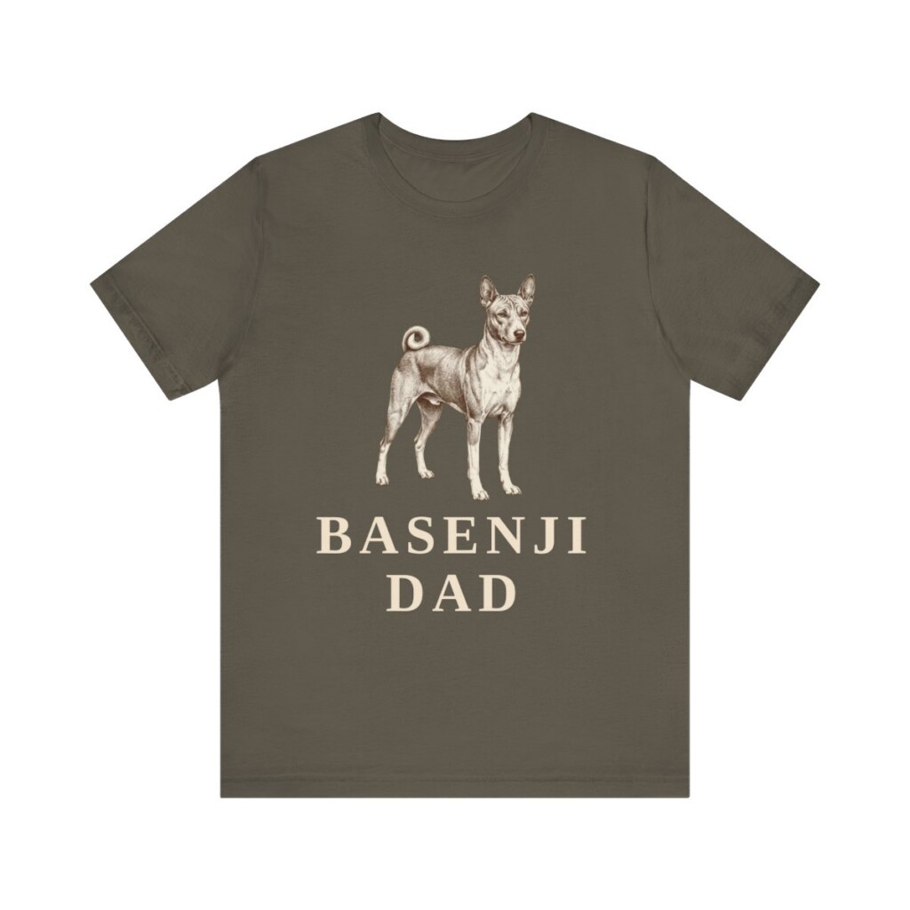 Basenji Dad Shirt, Vintage Dog Sketch Tee, Dog Dad Gift