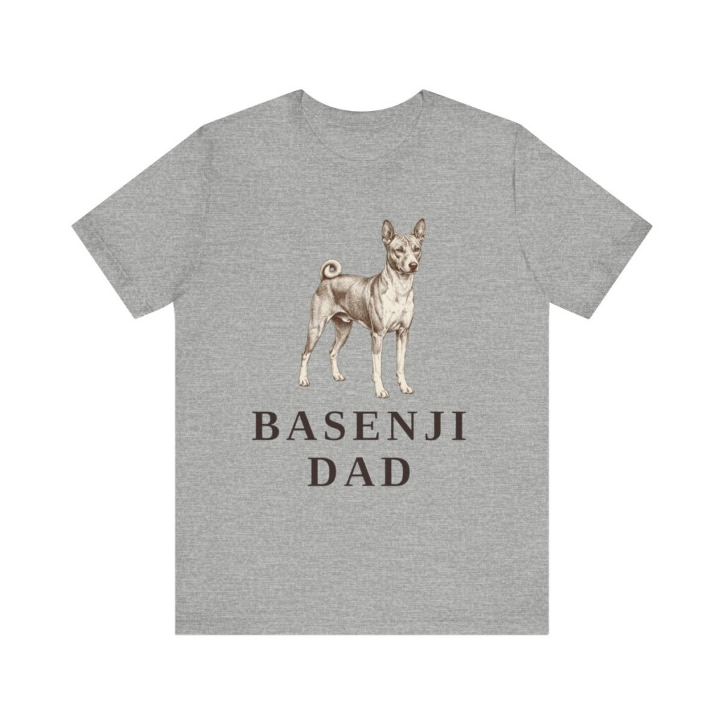 Basenji Dad Shirt, Vintage Dog Sketch Tee, Dog Dad Gift
