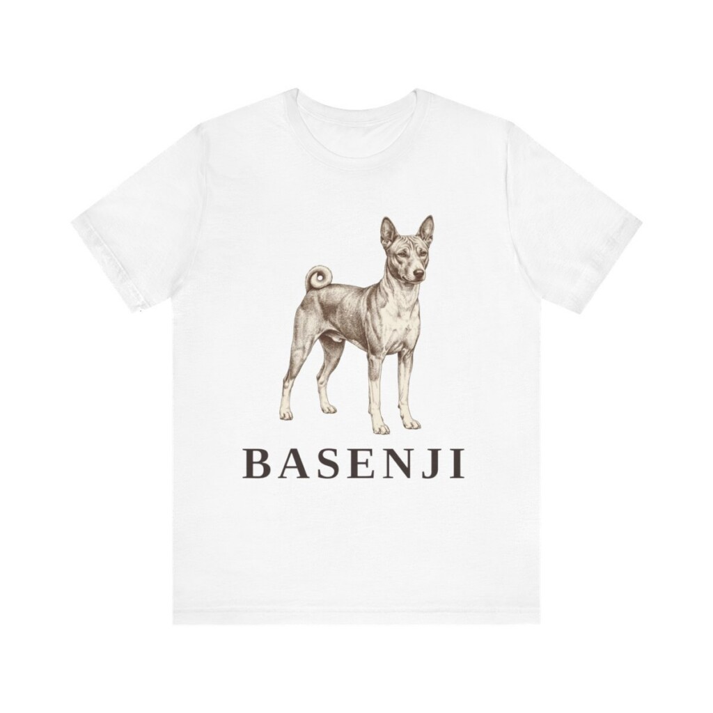 Basenji Lover Shirt, Vintage Dog Sketch Tee, Dog Lover Gift