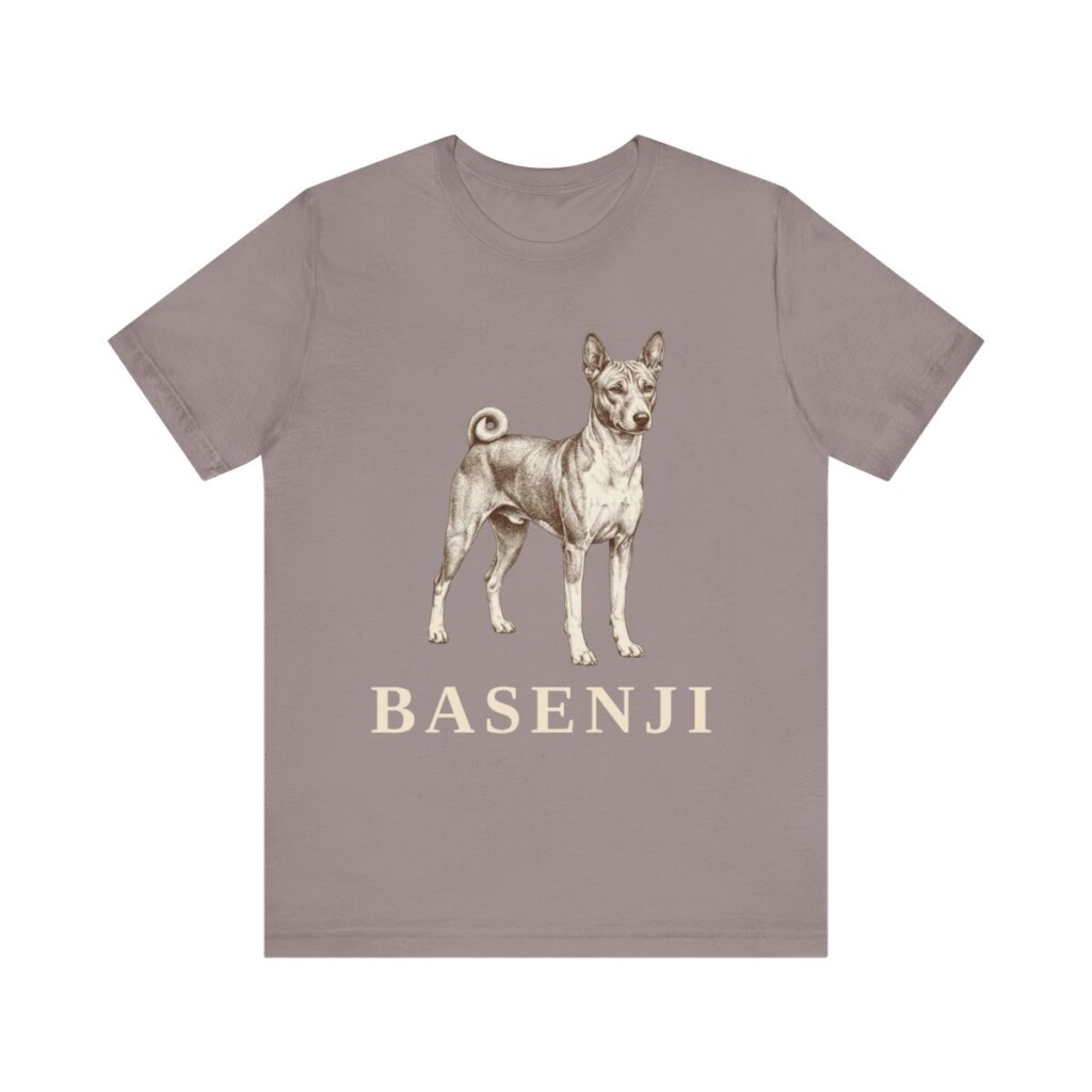 Basenji Lover Shirt, Vintage Dog Sketch Tee, Dog Lover Gift