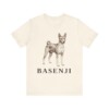 Basenji Lover Shirt, Vintage Dog Sketch Tee, Dog Lover Gift