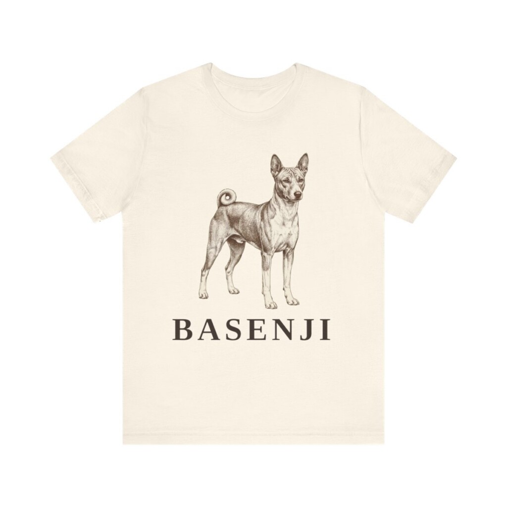 Basenji Lover Shirt, Vintage Dog Sketch Tee, Dog Lover Gift