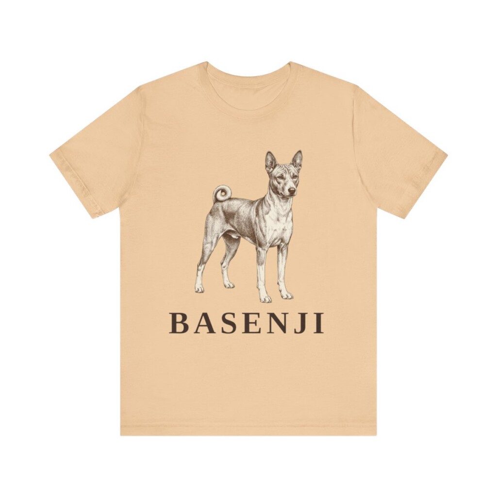 Basenji Lover Shirt, Vintage Dog Sketch Tee, Dog Lover Gift