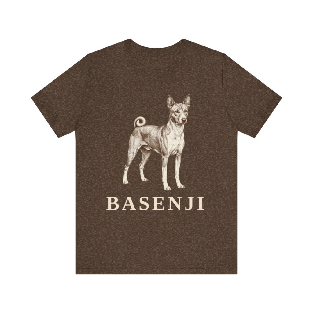 Basenji Lover Shirt, Vintage Dog Sketch Tee, Dog Lover Gift