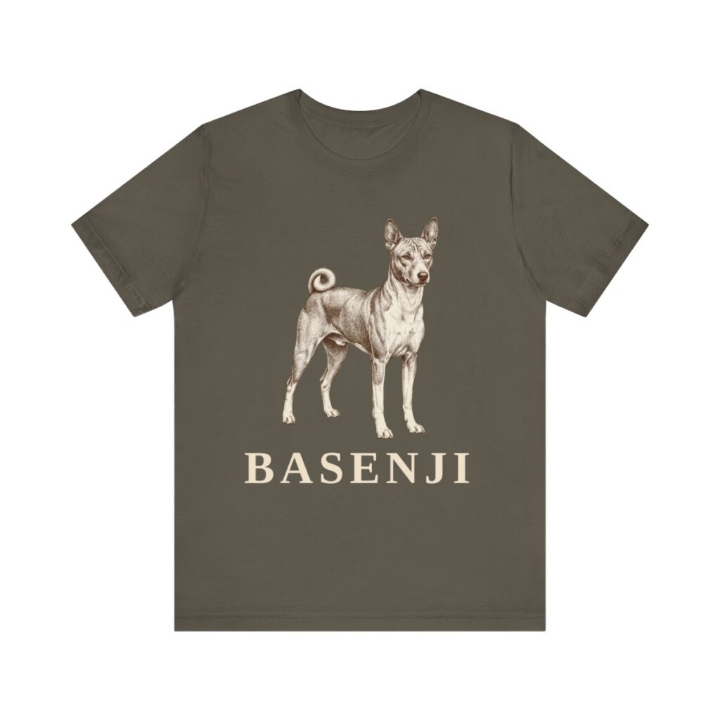 Basenji Lover Shirt, Vintage Dog Sketch Tee, Dog Lover Gift