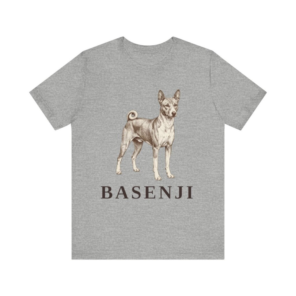 Basenji Lover Shirt, Vintage Dog Sketch Tee, Dog Lover Gift